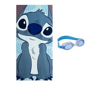 CERDÁ Life'S Little Moments Lilo & Stitch - Juego de Toallas y Gafas de Microfibra de poliéster de Secado rápido para baño, Playa y natación