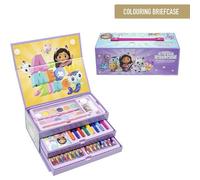 CERDÁ LIFE'S LITTLE MOMENTS Maletín de Arte Gabby’s Dollhouse con Pinturas, Lápices y Accesorios de Dibujo - Set Creativo Infantil Completo para Niñas Fans de Gabby’s Dollhouse