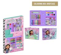 CERDÁ LIFE'S LITTLE MOMENTS Maletín de Arte Gabby’s Dollhouse en Forma de Carpeta con Accesorios de Dibujo y Pintura - Set Creativo Infantil Completo para Niñas Fans de Gabby’s Dollhouse