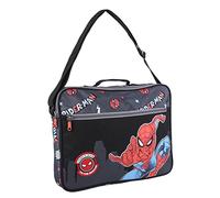CERDÁ LIFE'S LITTLE MOMENTS, Maletin infantil de Spiderman Con Bolsillo Superior y Lateral, Asa Bandolera Ajustable | Colección escolar estampada-para Niños, Negro, Estándar