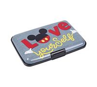 CERDÁ LIFE'S LITTLE MOMENTS - Mickey Mouse Disney - Cartera Metálica - Tarjetero Color Gris - Licencia Oficial