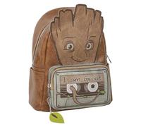 CERDÁ LIFE'S LITTLE MOMENTS Mochila Casual de Guardianes de la Galaxia - Color Marrón - 22.5x22.5x7.cm - Fabricada en PU - Estampado de Groot - Producto Original