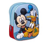 CERDÁ LIFE'S LITTLE MOMENTS Mochila Escolar de Mickey Mouse - Cierre de Cremallera - 25 x 31 x 10 cm - Mochila Infantil con Detalles en 3D - Asas Acolchadas - Producto Original Diseñado en España