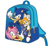 CERDÁ Mochila infantil Sonic 3D - Ergonómica, cremallera y asas ajustables - Licencia oficial Marvel