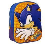 CERDÁ LIFE'S LITTLE MOMENTS - Mochila Niño Escolar - Sonic 3D Con Cremallera y Asas Ajustables - Unisex - Licencia Oficial