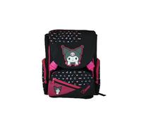 CERDÁ LIFE'S LITTLE MOMENTS Mochila extensible Kuromi Cerdà | Licencia Oficial Sanrio | 20-30L | Escuela infantil primaria y secundaria | Negro con parches de goma