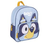 CERDÁ LIFE'S LITTLE MOMENTS Mochila Infantil Bluey con Orejitas 3D | Bolsillo Frontal Cara de Bluey Azul, Mochila Niña Niño Guardería Colegio Bluey