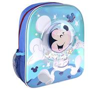 CERDÁ LIFE'S LITTLE MOMENTS, Mochila Infantil con Burbuja y Confetti de Mickey-Licencia Oficial Disney para Niños, Azul, Edad recomendada-2-6 años