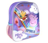 CERDÁ LIFE'S LITTLE MOMENTS, Mochila Infantil con Burbuja y Confetti de Peppa Pig-Licencia Oficial Nickelodeon para Niñas, Morado, Edad recomendada-2-6 años