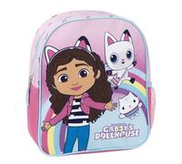 ARTESANÍA CERDÁ Mochila infantil Gabby´s Dollhouse rosa 25x20x29 cm - cierre y asas acolchadas