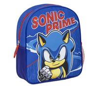 CERDÁ Mochila infantil Sonic – 25x20x29 cm, cierre cremallera, asas acolchadas, azul, original