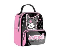 CERDÁ Mochila infantil Hello Kitty Kuromi rosa/negro 2 compart. 19x23x8 cm