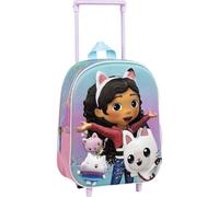 CERDÁ LIFE'S LITTLE MOMENTS Mochila Infantil Trolley Gabby’s Dollhouse Ruedas y Diseño 3D Colorido | Mochila Escolar Gabby's Carrito Extensible y Gran Capacidad para Niñas