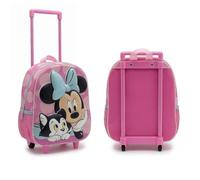 CERDÁ LIFE'S LITTLE MOMENTS Mochila Trolley Minnie Mouse con Ruedas | Mochila Trolley Minnie Mouse Con Ruedas, Asa Extensible, Cremallera, Asa Superior Y Bolsillo Lateral Para Botella.