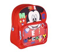 Cerdá LIFE'S LITTLE MOMENTS - Mochilas Pequeñas Infantiles de Mickey Mouse con Bolsillo Frontal Transparente, Asas Ajustables y Acolchadas - Licencia Oficial Disney