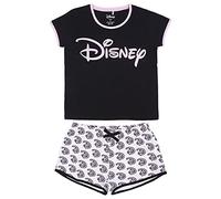 CERDÁ Life'S Little Moments Mujer Pijama Corto Mickey Mouse-Licencia Oficial Disney, Negro, M, 2200007030_T3M-C51