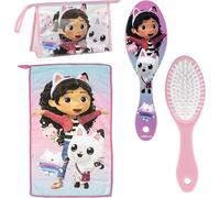 CERDÁ LIFE'S LITTLE MOMENTS Neceser Aseo Viaje Gabby's Dollhouse Peine, Toalla y Bolsa de Aseo Infantil - Set de Higiene Personal Portátil para Niñas Fans de Gabby’s Dollhouse