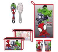 CERDÁ LIFE'S LITTLE MOMENTS Neceser de Viaje de Spidey - Color Rojo - 23 x 15 x 8 cm - Gran Capacidad de Almacenamiento - Cierre de Cremallera - Producto Original Diseñado en España