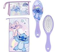 CERDÁ LIFE'S LITTLE MOMENTS Neceser Stitch con Peine, Toalla y Estuche Portátil Completo para Viajes y Uso Diario - Estuche Aseo Stitch Licencia Oficial con Diseño Infantil y Juvenil de Lilo & Stitch