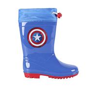 CERDÁ LIFE'S LITTLE MOMENTS Niño Niños con Stopper Regulador para Mayor Ajuste y Minimizar la Entrada Botas de Agua Capitan America [ Los Vengadores ] de Color Azul-Licencia Oficial Marvel, 30 EU