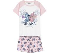 CERDÁ LIFE'S LITTLE MOMENTS niños cómodo y Divertido - Pijama Stitch Ideal para Descanso Juego, Rosa y Blanco, 14 años
