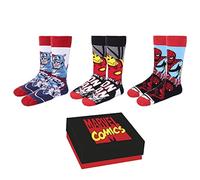 CERDÁ LIFE'S LITTLE MOMENTS Pack 3 Calcetines de Algodón Licencia Oficial Marvel, Multicolor, Estándar Unisex Adulto