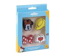 CERDÁ LIFE's LITTLE MOMENTS - Pack 4 Gomas de Borrar con Formas de Minnie Mouse - Licencia Oficial Disney