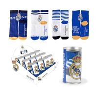 CERDÁ LIFE'S LITTLE MOMENTS Pack 4 Piezas Real Madrid Niños - Calcetines Oficiales Infantiles, Diseño Exclusivo, Multicolor, 27-30