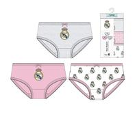 CERDÁ LIFE'S LITTLE MOMENTS Pack Braguitas Single Jersey 3 Piezas Real Madrid para Niñas - Ropa Interior Oficial Infantil , Multicolor, 4-5 años
