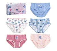 CERDÁ LIFE'S LITTLE MOMENTS - Pack Braguitas Single Jersey - 5 Piezas - Stitch - 100% Algodón - Braguitas Cómodas - Estampado de Sus Personajes Favoritos - Producto Original