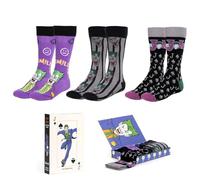 CERDÁ LIFE'S LITTLE MOMENTS Pack de 3 Calcetines diseño Batman Jocker Talla 38-45 Cómodos y Suaves - Pack Calcetines 3 Piezas Batman con Estilo Único y Licencia Oficial