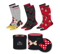 CERDÁ LIFE'S LITTLE MOMENTS Pack de 3 Calcetines diseños variados Minnie Talla 36-43 Cómodos y Suaves - Pack Calcetines 3 Piezas Minnie con Estilo Único y Licencia Oficial