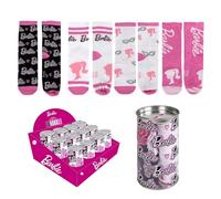 CERDÁ LIFE'S LITTLE MOMENTS Pack de 4 Calcetines infantiles Barbie Talla 35-38 Cómodos y Suaves - Pack Calcetines 4 Piezas Barbie con Estilo Único y Licencia Oficial