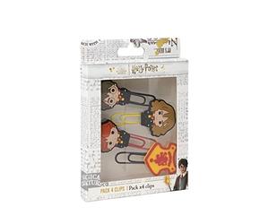 CERDÁ LIFE'S LITTLE MOMENTS - Pack de 4 Clips de Harry Potter | Un Regalo Original de Papeleria para Fans Licencia Oficial - Warner Bros
