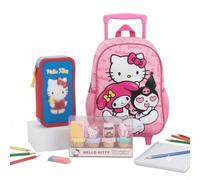 CERDÁ LIFE'S LITTLE MOMENTS Pack Escolar Hello Kitty con Mochila de 30 cm, Plumier y Subrayadores, Perfecto para Empezar el Curso