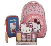CERDÁ LIFE'S LITTLE MOMENTS Pack Escolar Hello Kitty con Mochila de 42 cm, Plumier y Subrayadores, Para el Día a Día en el Cole