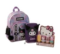 CERDÁ LIFE'S LITTLE MOMENTS Pack Escolar Hello Kitty Kuromi con Mochila de 42 cm, Plumier y Subrayadores, Pensado para los Pequeños