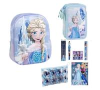 CERDÁ LIFE'S LITTLE MOMENTS Pack Escolar Vuelta al Cole Frozen - Set de Papelería + Plumier con Accesorios + Mochila 3D