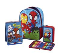 CERDÁ LIFE'S LITTLE MOMENTS Pack Escolar Vuelta al Cole Spiderman - Set Papelería Scratch Book + Mochila 3D + Plumier con Accesorios