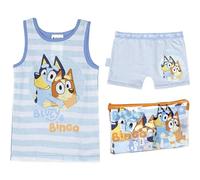 CERDÁ LIFE'S LITTLE MOMENTS Pack Pijama Corto de Tirantes y Neceser de Bluey Juego, Azul, 3 años Unisex niños