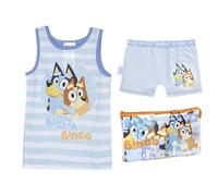 CERDÁ LIFE'S LITTLE MOMENTS Pack Pijama Corto de Tirantes y Neceser de Bluey Juego, Azul, 4 años Unisex niños