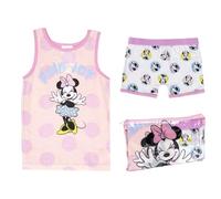 CERDÁ LIFE'S LITTLE MOMENTS Pack Pijama Corto de Tirantes y Neceser de Minnie Mouse - Color Rosa y Blanco - Talla 6 Años - 100% Algodón de 145gsm - Producto Original Diseñado en España