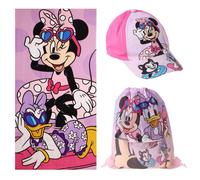 Pack Toalla, Saco y Gorra niños Minnie para Playa y Piscina - Pack Toalla, Saco y Gorra niños con diseño Infantil