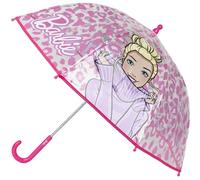 CERDÁ LIFE'S LITTLE MOMENTS Paraguas de Burbuja de Barbie - Apertura Manual - Color Rosa - Elaborado en 100% POE con Estructura de Fibra de Vidrio - Producto Original Diseñado en España