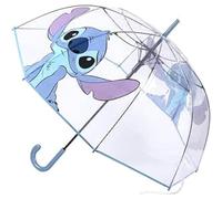 CERDÁ LIFE'S LITTLE MOMENTS - Paraguas Transparente Mujer de Stitch - Apertura Manual y Mecanismo Antiviento que Permite una Gran Resistencia al Viento - Licencia Oficial Disney