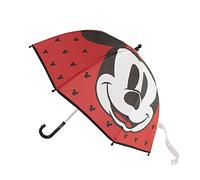 CERDÁ LIFE'S LITTLE MOMENTS - Paraguas Transparente Niño de Mickey Mouse - Apertura Manual con Mecanismo Antiviento y Proteccion en las Varillas para Mayor Seguridad - Licencia Oficial Disney
