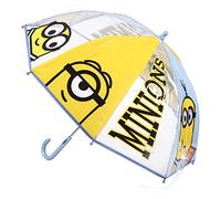 CERDÁ LIFE'S LITTLE MOMENTS - Paraguas Transparente Unisex de Los Minions - Apertura Manual con Mecanismo Antiviento - Licencia Oficial, Amarillo, 2400000651