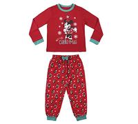 CERDÁ LIFE'S LITTLE MOMENTS Chica de Mickey Mouse-Pijama Familiar a Juego de Navidad 100% Algodón-Licencia Oficial Disney, Rojo, 8 años para Niñas