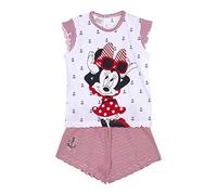 CERDÁ LIFE'S LITTLE MOMENTS Parte Superior Bebe Minnie Mouse Algodon 100% de 2 Piezas [ Camiseta de Tirantes + Pantalon Pijama Niña ] -Licencia Oficial Disney, Rojo, 24 Meses para Niñas