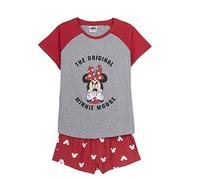 CERDÁ LIFE'S LITTLE MOMENTS Mujer Minnie Mouse Algodon 100% de 2 Piezas [ Camiseta + Pantalon Pijama Niño ] -Licencia Oficial Disney, Rojo, S